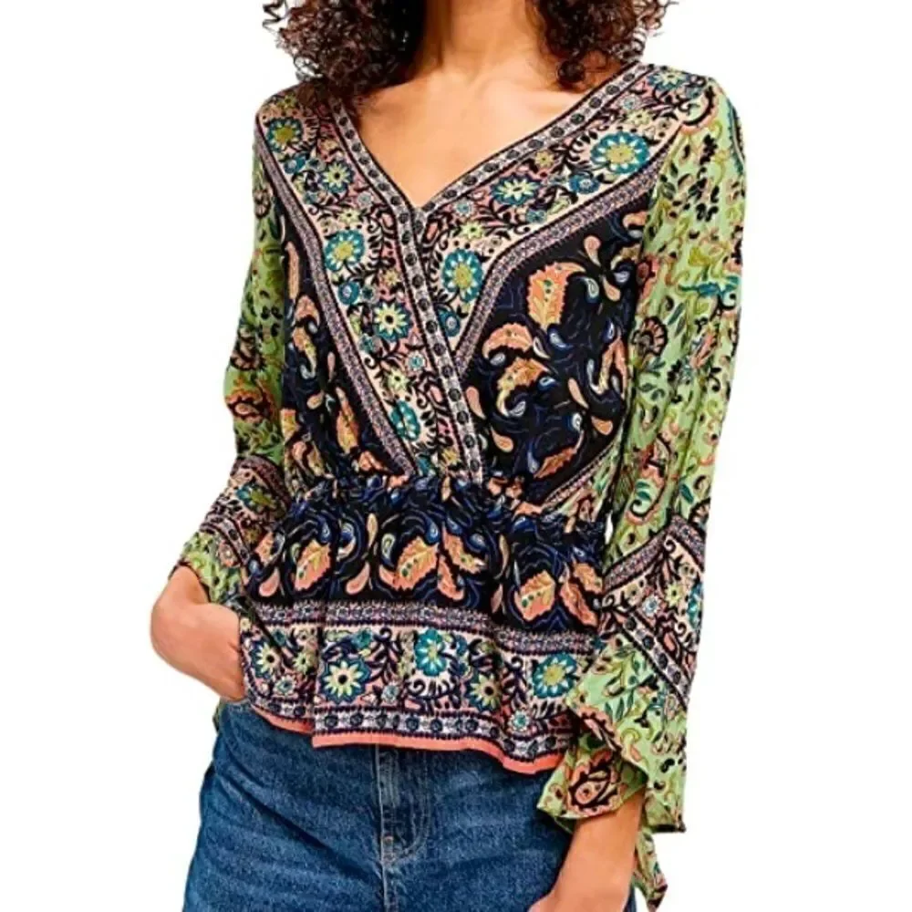NWT Free People Rosalie Wrap Top